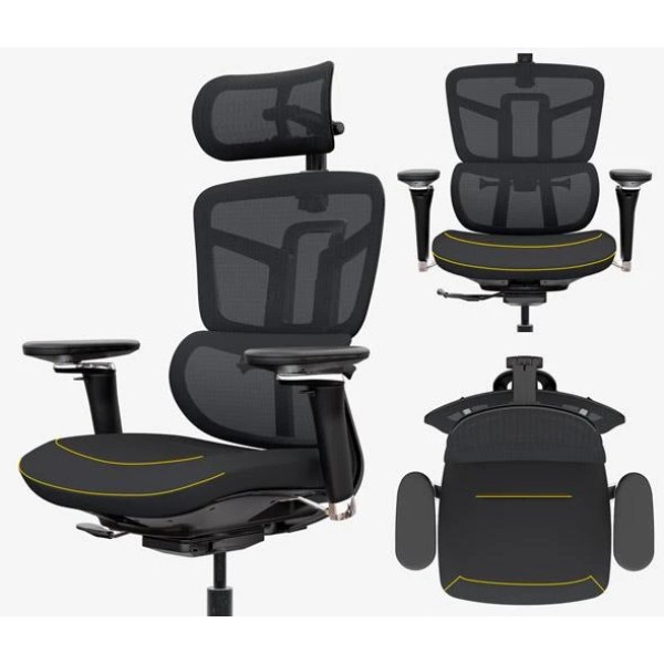 Фото - Кресло офисное Mealux S4 Air Fabric Black (HF-S4 F/B)